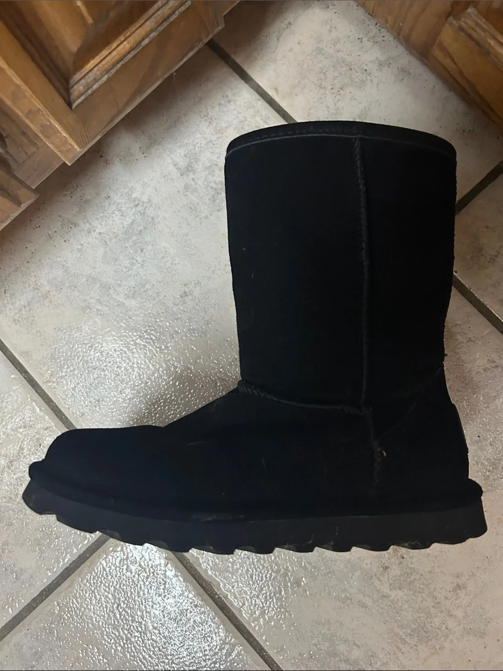 Bearpaw Black Suede Winter Boots